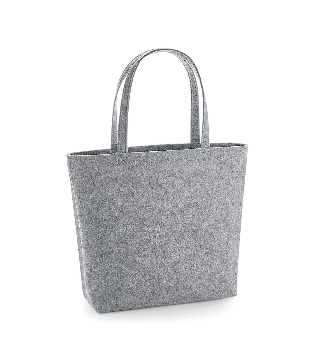 Felt Shopper/tote One Size Grey Melange Bagbase-1
