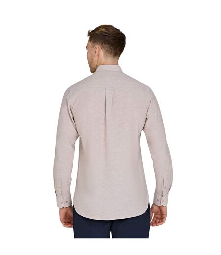 Mens Classic Linen Long-sleeved Shirt Tan Raging Bull