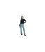 Womens/ladies Lupe Metallic Trousers Blue Metallic AmyLynn-1