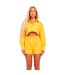 Womens/ladies Cotton Cropped Long-sleeved Shirt Orange Missy Empire-2