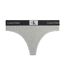 Womens/ladies Organic Cotton Thong Grey Heather Heather Calvin Klein-2