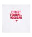 Mens Fittest Football Hooligan T-shirt White AWD-3