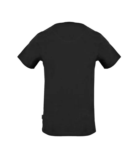Mens Reflective Logo T-shirt Black Aquascutum