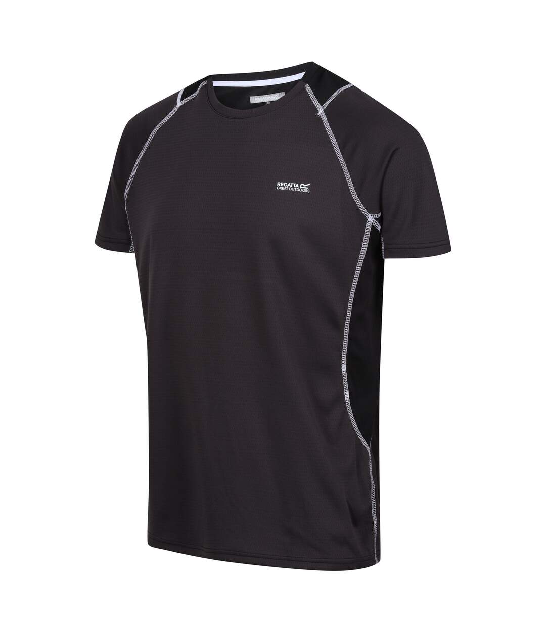 Mens virda iv t-shirt ash/black Regatta-3