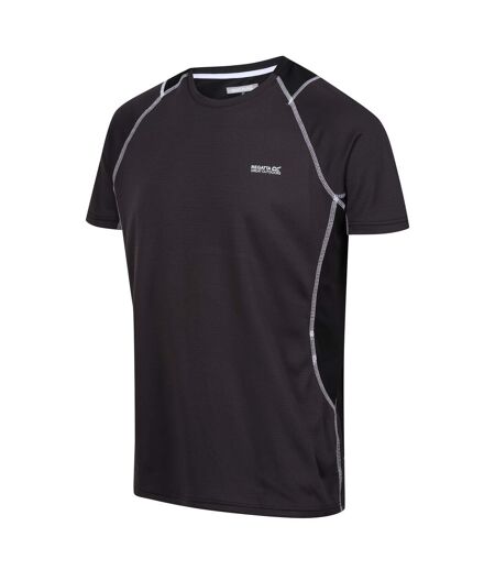 Mens virda iv t-shirt ash/black Regatta