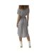Robe à marine/blanc femme vero moda bumpy - m-2