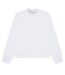 Unisex Adult Premium Combed Cotton Extended Neckline Boxy Oversized Sweatshirt White Casual Classics-1