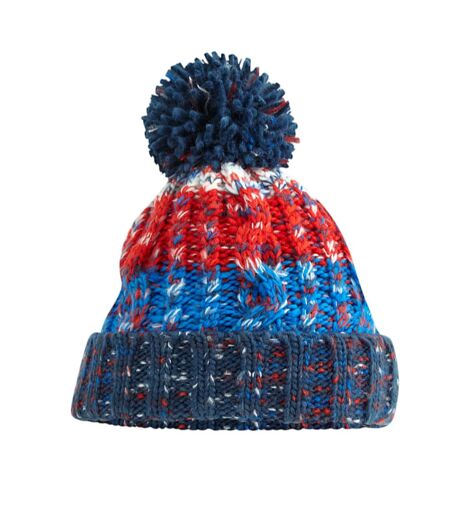 Bonnet Motif/style Tire-bouchon Rouge Bleu Beechfield