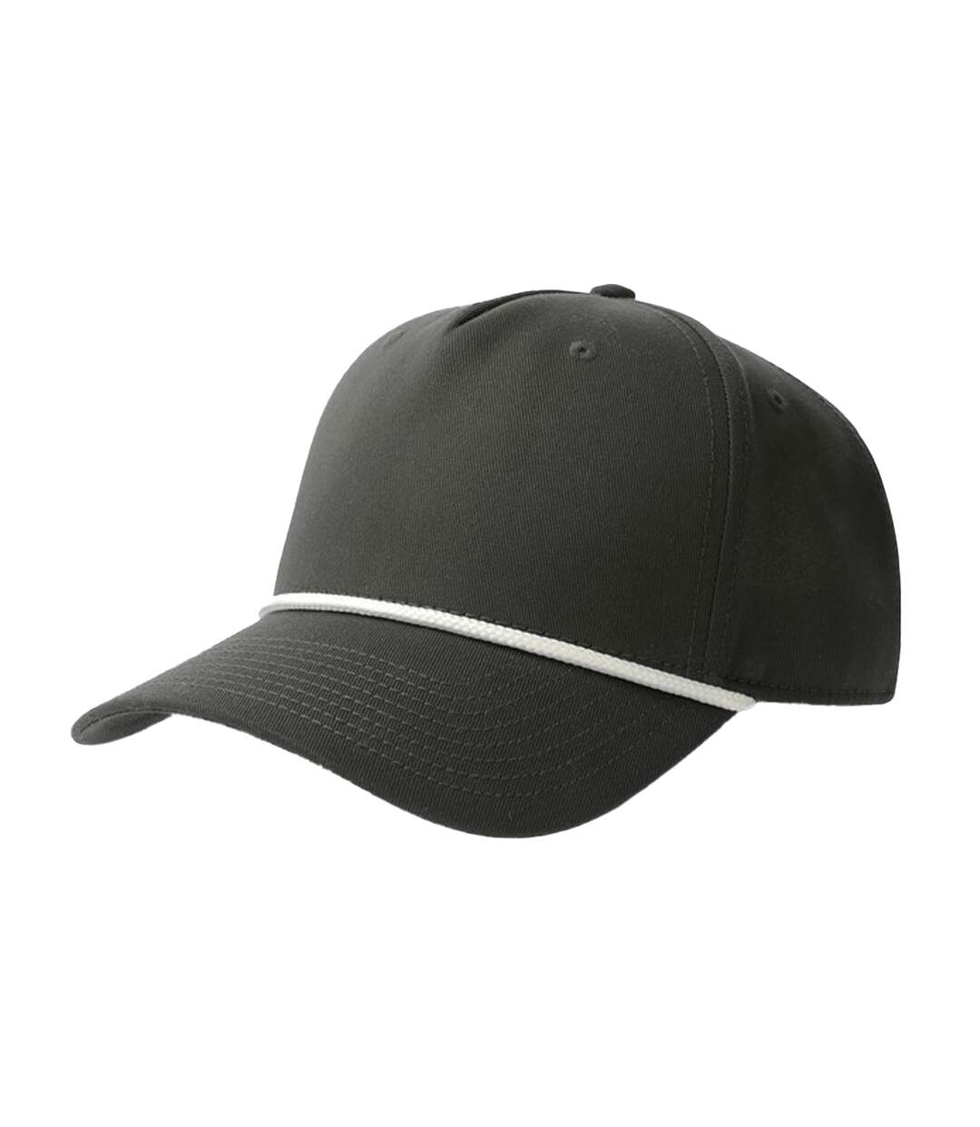 Casquette De Baseball Motif/style 5 Panneaux Paka Adulte Gris Foncé Blanc Atlantis Headwear-1