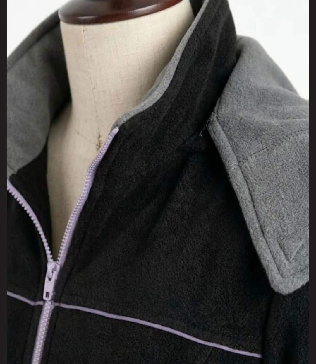 Manteau Caban Femme Tokyo4 Noir en Maille Contre-collée (Mayflower)-3