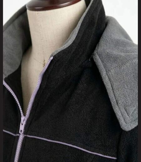 Manteau Caban Femme Tokyo4 Noir en Maille Contre-collée (Mayflower)