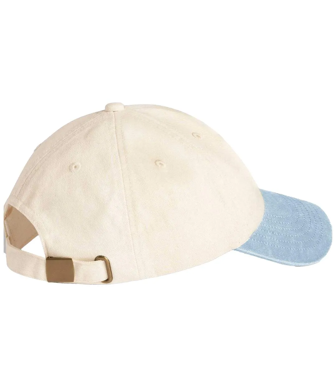 Casquette De Baseball Motif/style Rétro Adulte Naturel Vieux Bleu Clair Beechfield-2
