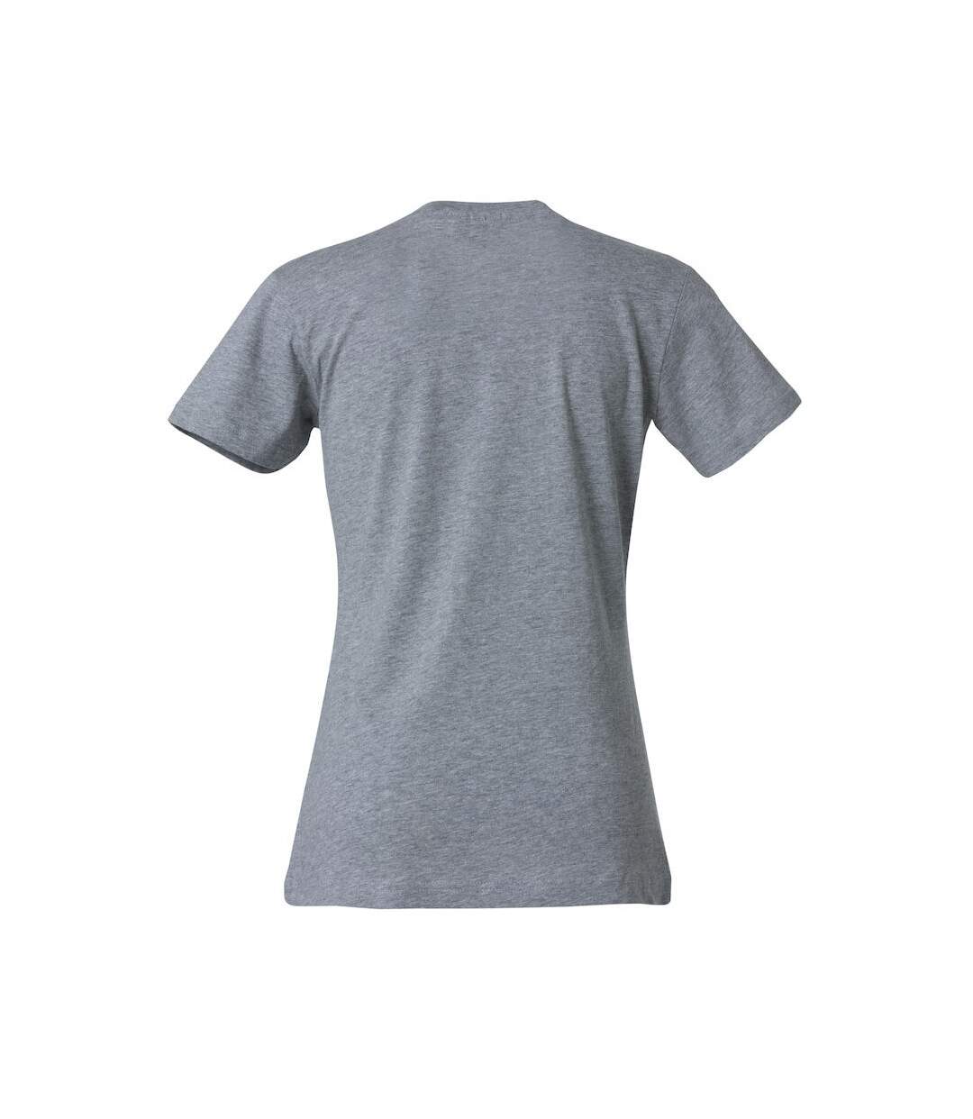 Womens/ladies basic melange t-shirt grey Clique