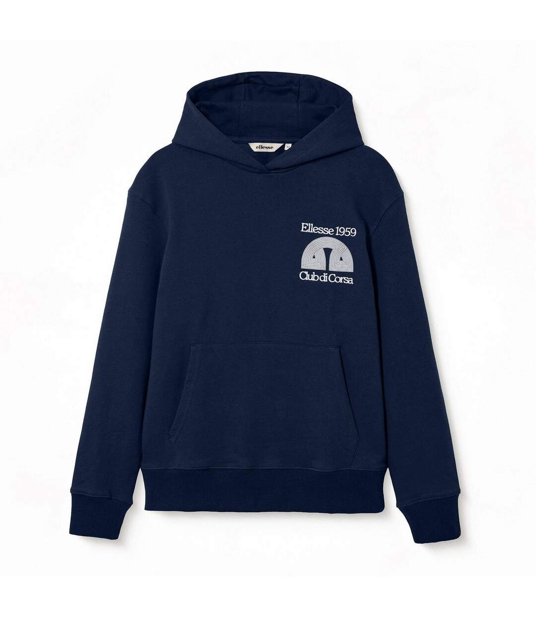 Mens Club Di Corsa Pullover Hoodie Navy Ellesse-1