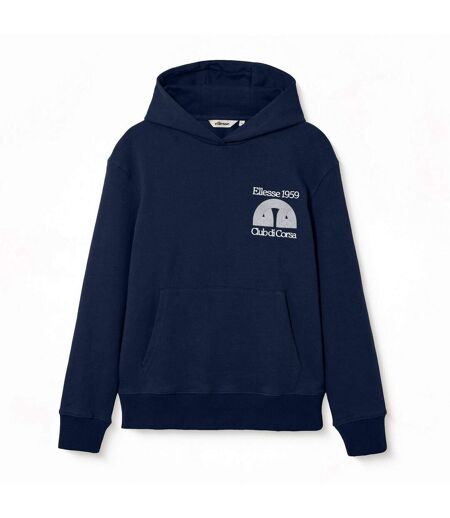 Mens Club Di Corsa Pullover Hoodie Navy Ellesse