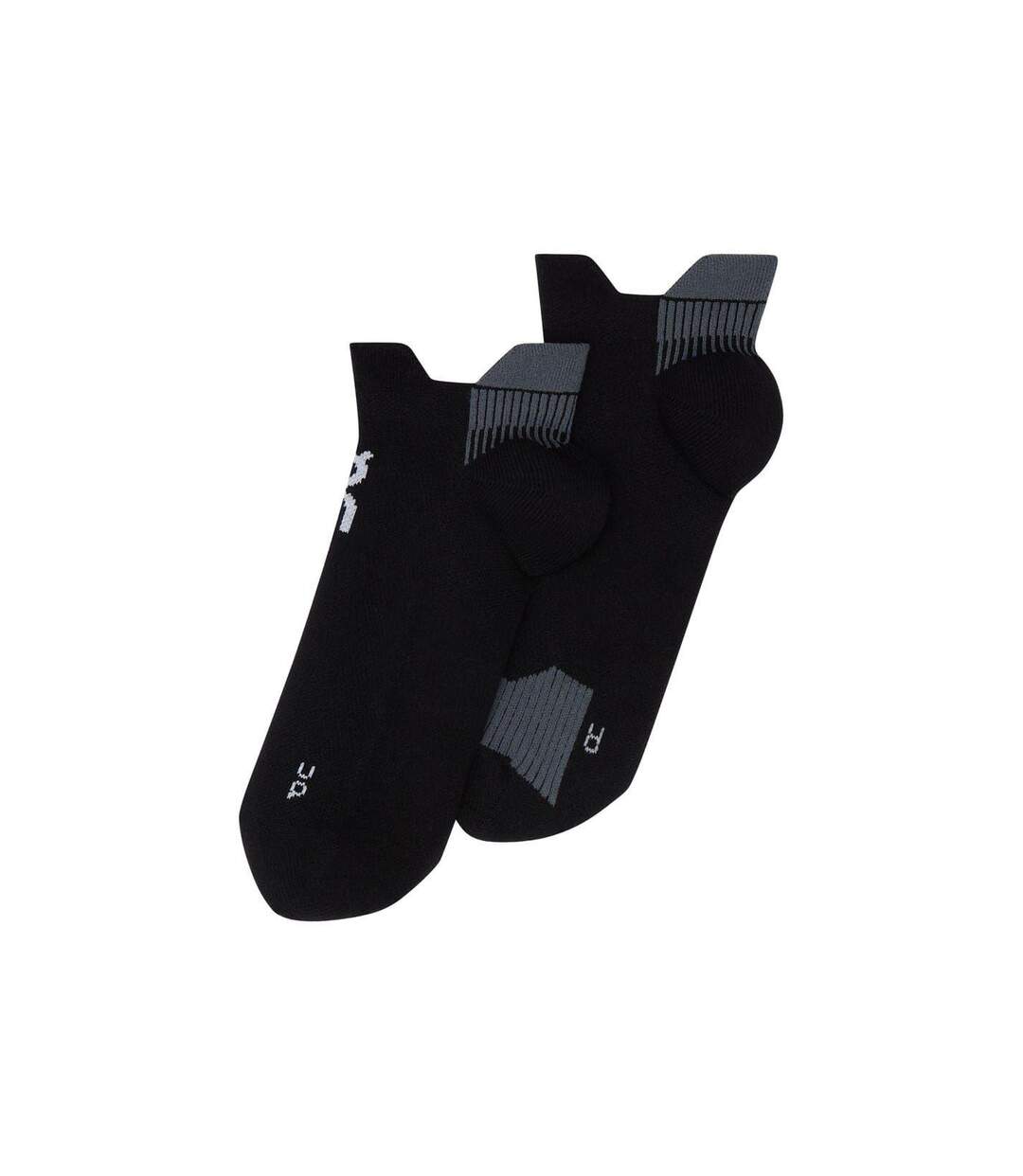 Unisex Adult No-show Socks Black On Running-1