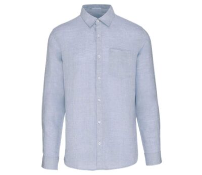 Chemise en lin - Homme - PATS504 - bleu linen