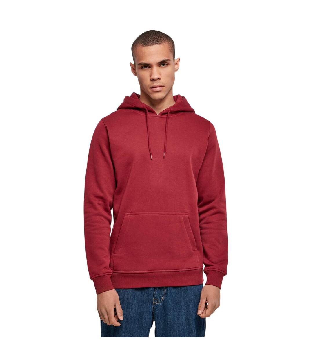 Sweat À Capuche Homme Bordeaux Build Your Brand-2
