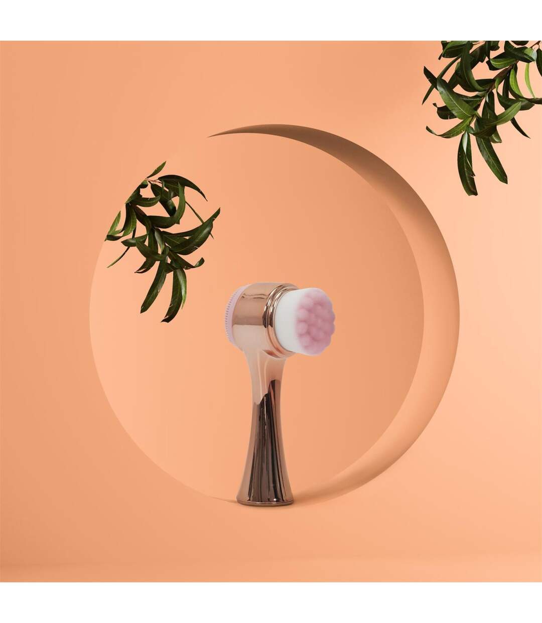 Brosse Visage 2 en 1 Double Action 13cm Rose-5