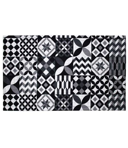 Tapis Relief Imprimé Calypso 45x75cm Noir
