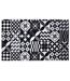 Tapis Relief Imprimé Calypso 45x75cm Noir-1