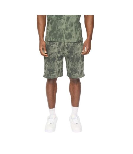 Mens Bardon Camo Sweat Shorts Olive Camo Crosshatch