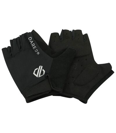Dare 2B Mens Pedal Out Fingerless Suede Gloves (Black)