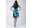 Robe courte été encolure féminine MAJA coupe ample bleu Coton Du Monde-4