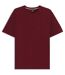 Mens Waffle Knit Pyjama Top Dark Red Boss-1