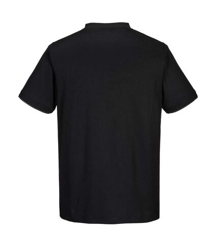 Portwest Mens Cotton Active T-Shirt (Black/Zoom Grey)
