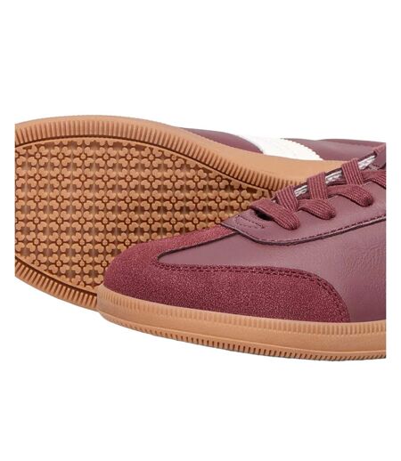 Baskets Amber Femme Bordeaux Crème Only
