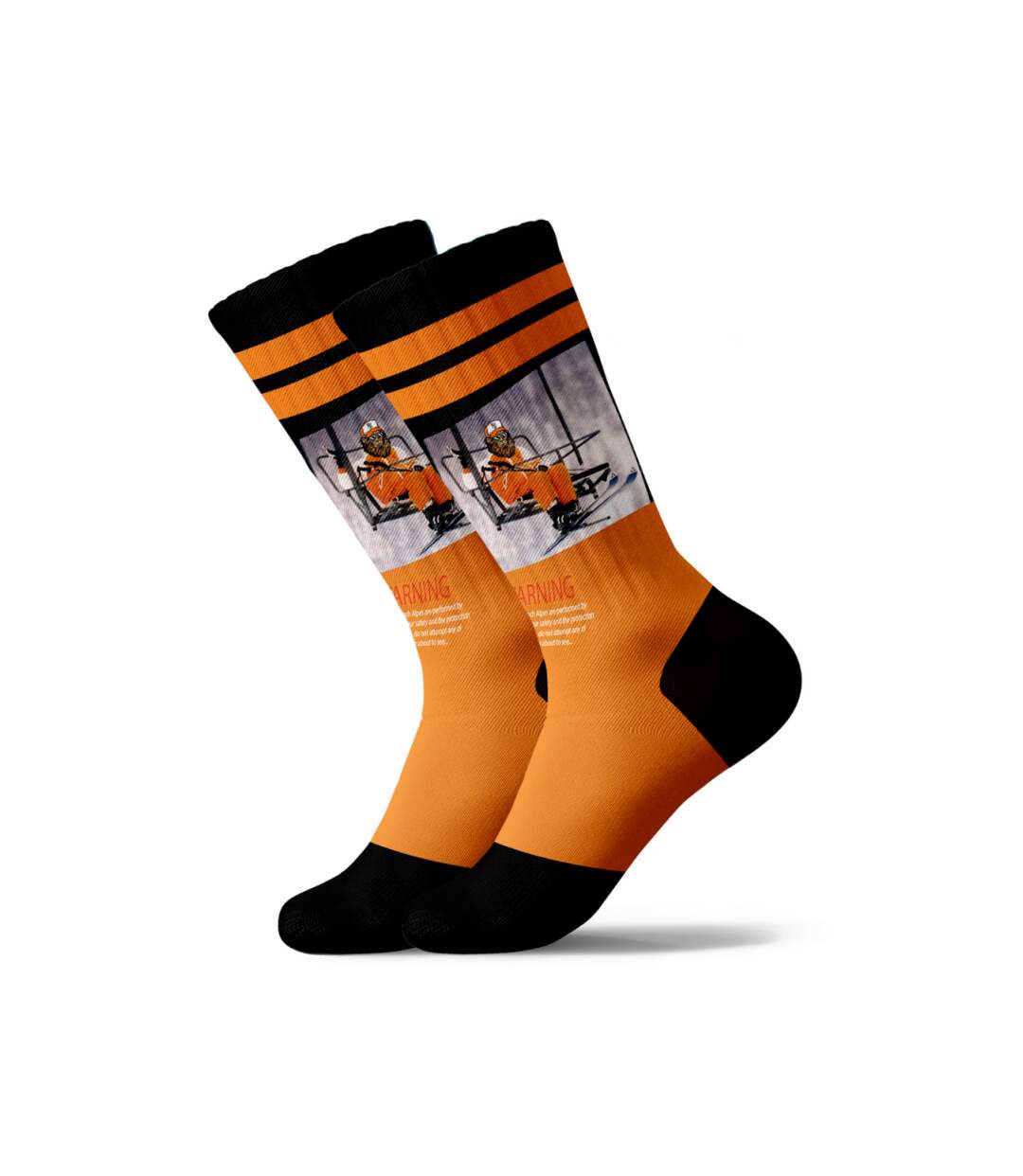 PULL IN Chaussettes Homme Coton JACKY Orange Noir