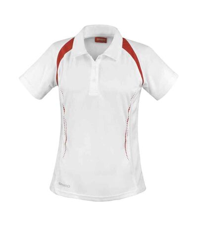 Polo team spirit femme blanc / rouge Spiro