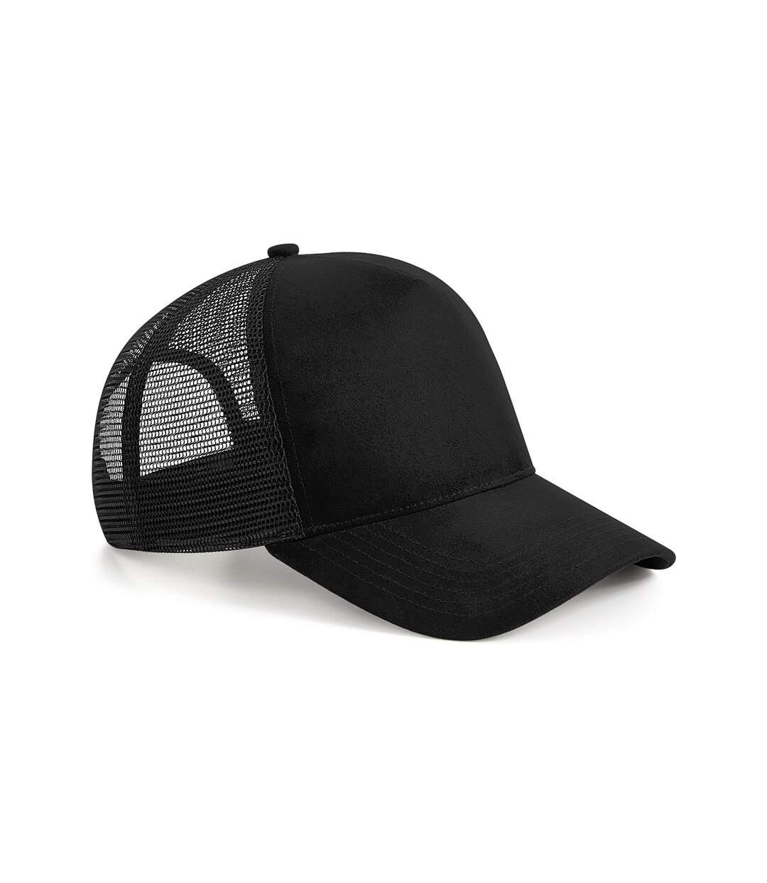 Beechfield Suede Snapback Trucker Cap (Black) - UTPC3608-1