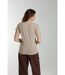 Tee shirt col v manches courtes femme Maddy Taupe Clair | Gerard Pasquier-4