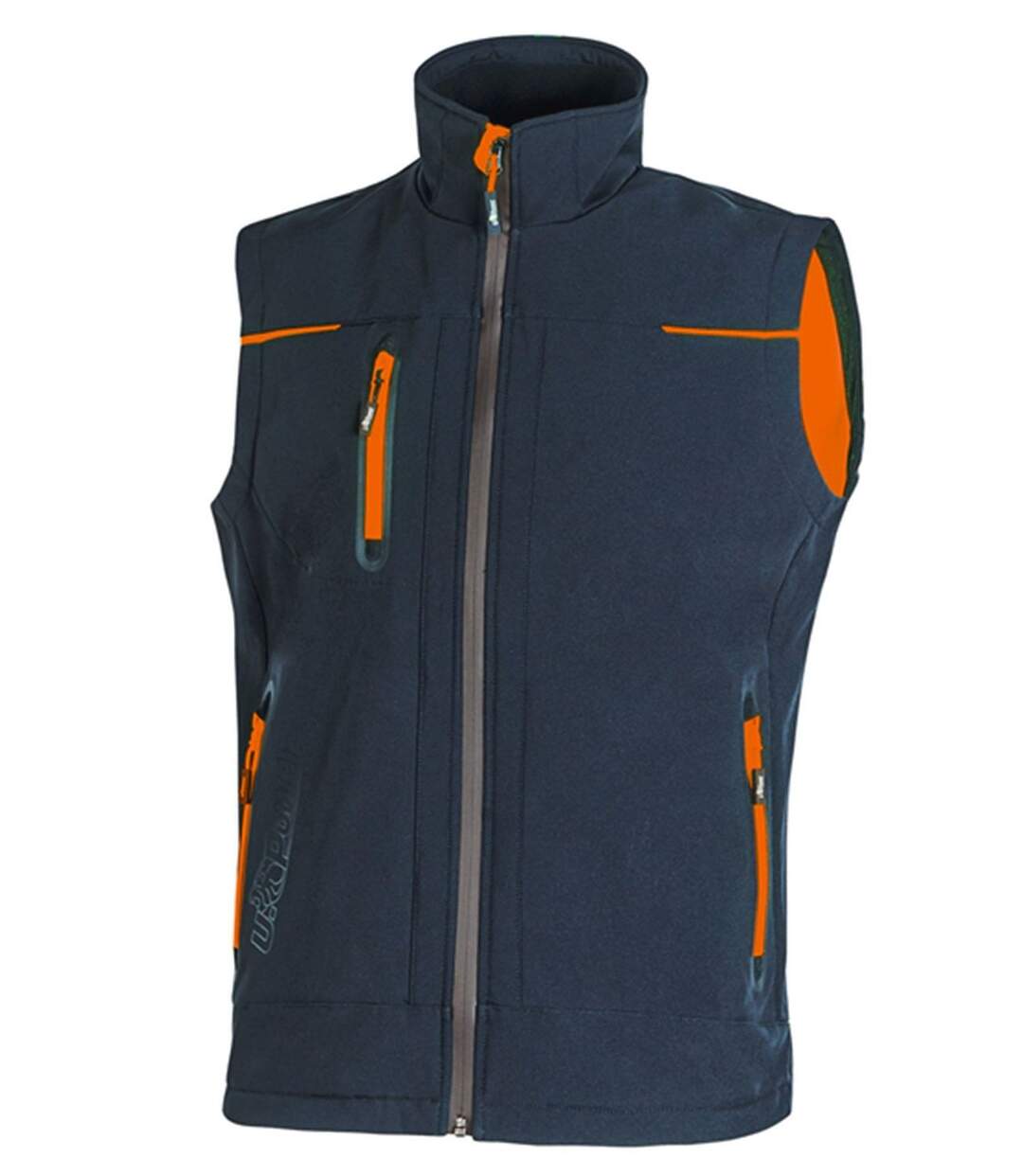 Gilet softshell sans manches - Homme - UPFU188 - bleu deep et orange-2