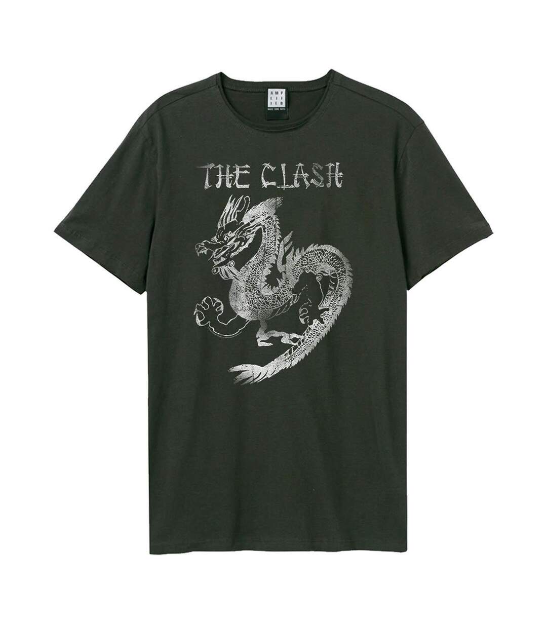 Unisex Adult New Dragon The Clash T-shirt Charcoal Amplified-1