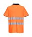 Portwest Mens PW2 Cotton Hi-Vis Safety Polo Shirt (Orange/Black) - UTPW550