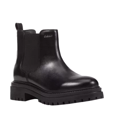 Womens/ladies D Iridea B Leather Ankle Boots Black Geox