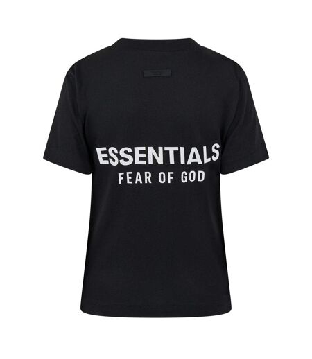 Womens/ladies Back Print T-shirt Black Fear Of God Essentials