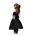 Robe Courte Sans Manches Motif/style Nœud Femme Noir Collective The Label-4