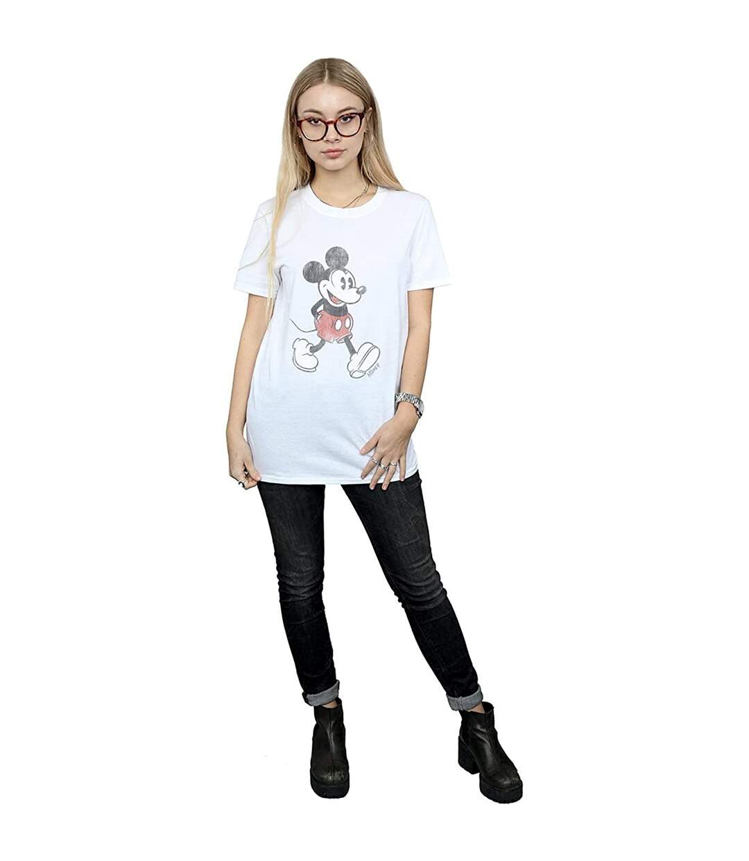 Disney - T-shirt WALKING - Femme (Blanc) - UTBI1191-1
