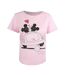 T-Shirt rose femme disney mickey & minnie hearts-2