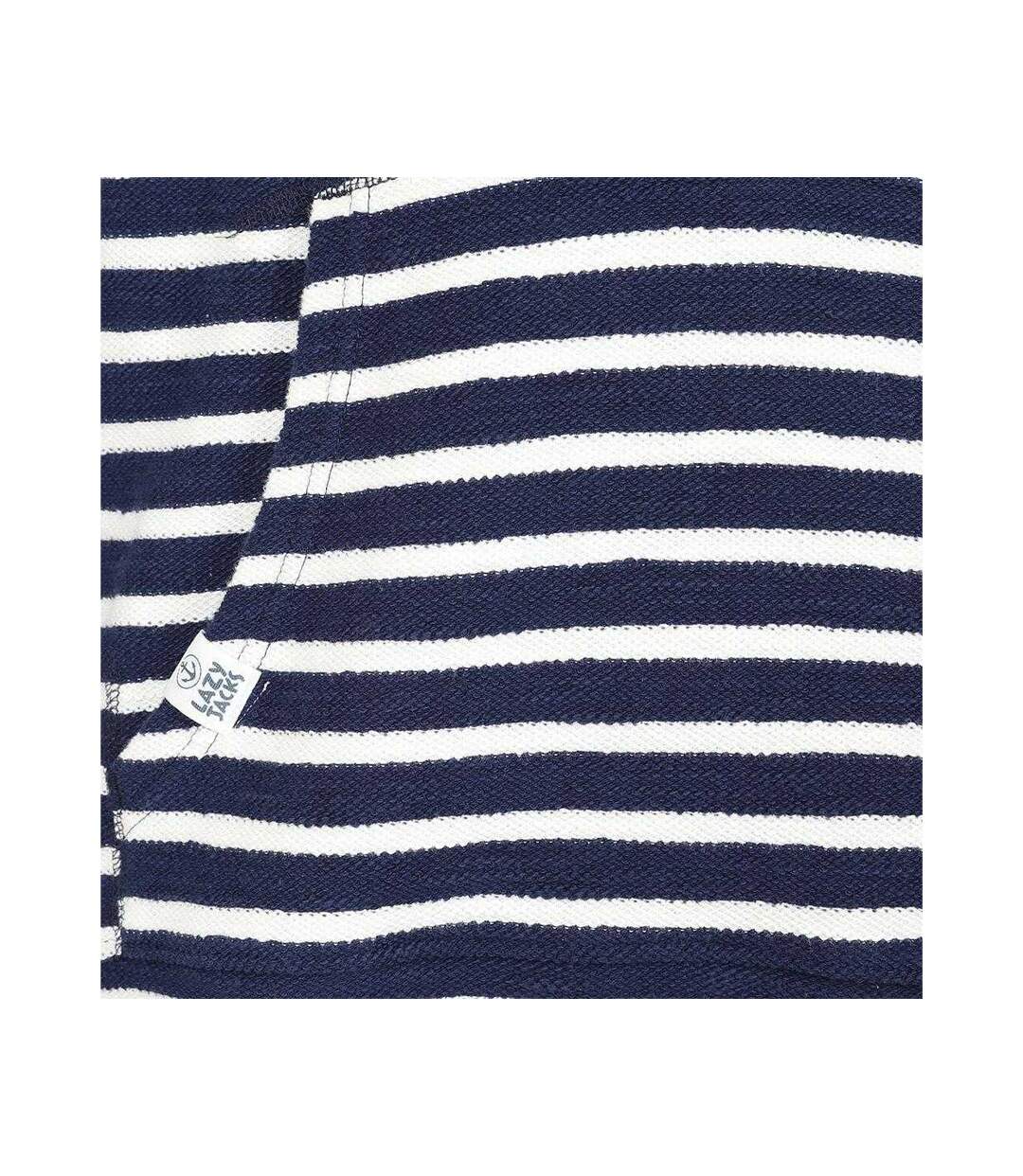 Mens Textured Hoodie Marine Lazy Jacks-4