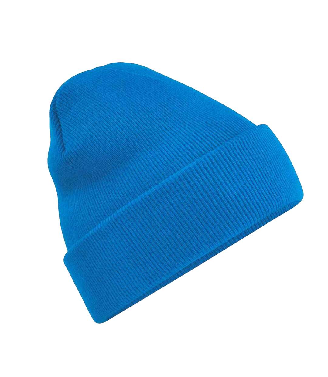 Unisex adults original cuffed beanie sapphire blue Beechfield-2