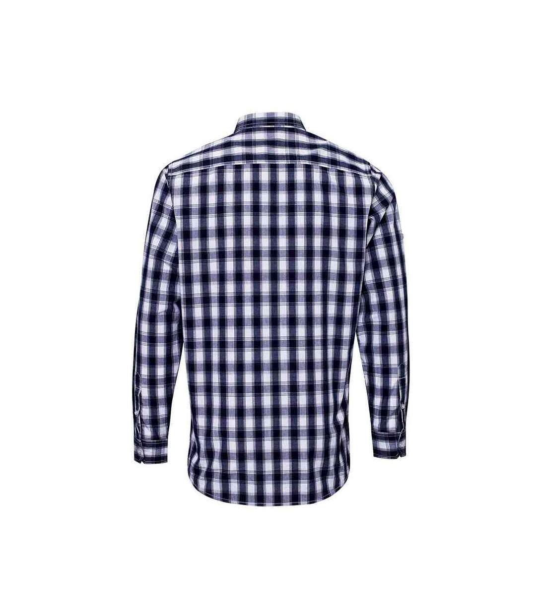 Chemise mulligan homme blanc / bleu marine Premier Premier