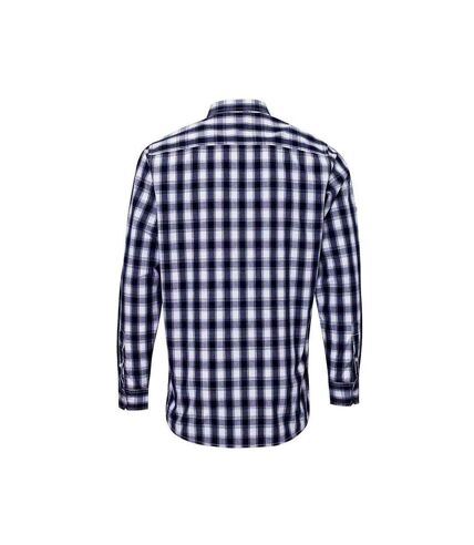 Chemise mulligan homme blanc / bleu marine Premier