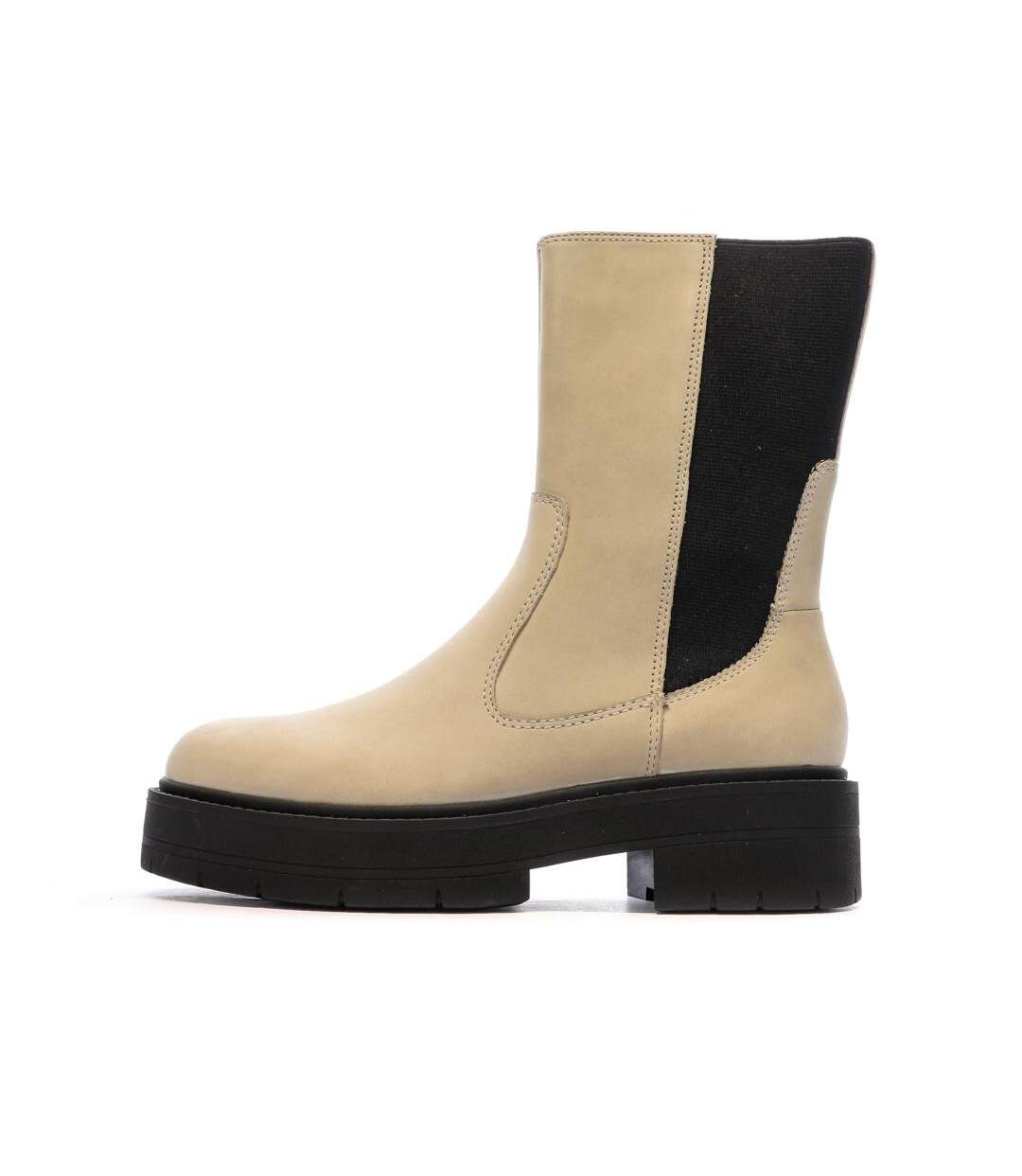 Bottines beige/noir femme geox spherica-1