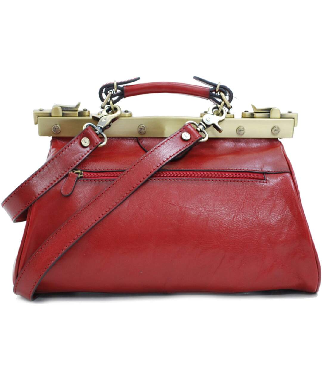 Katana - Sac à main en cuir Doctor Bag - rouge - 6508-3