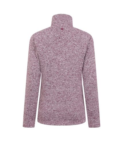 Womens/ladies idris half zip fleece top burgundy Mountain Warehouse